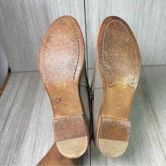 Free People Summit Taupe Suede Ankle Buckle Boots Booties Women’s Size 9 EUR 39 - Picture 8 of 10